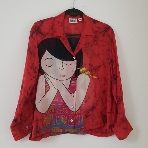 Chico's Tops - Chico's semi sheer blouse top